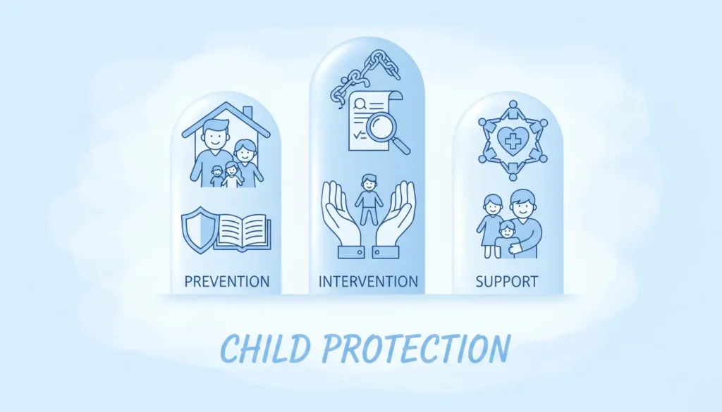 THREE PILLARS OF CHILD PROTECTION