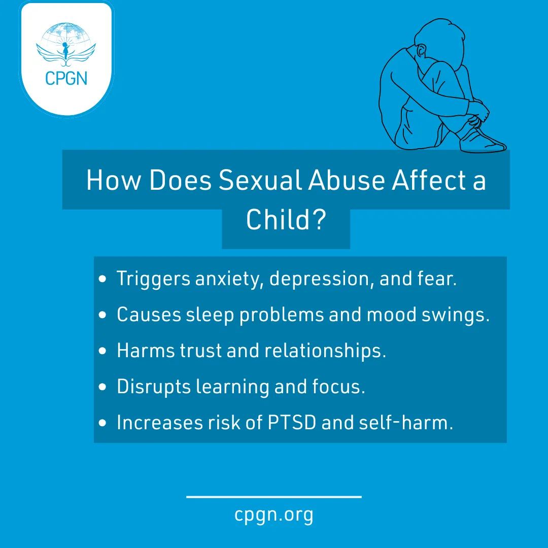 list of effect on child due to sexual abuse