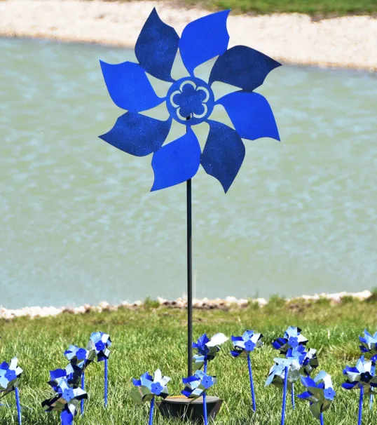 Blue Pinwheels for Prevention