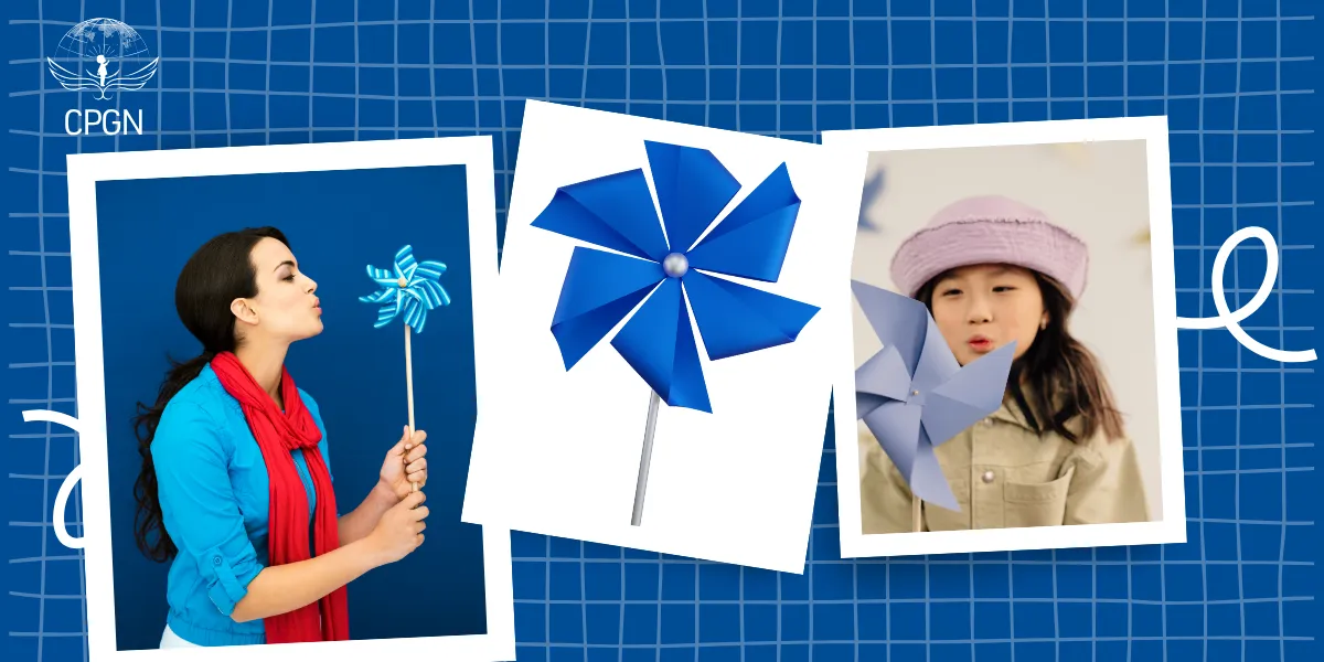 community to safegaurd children- blue pinwheels for prevention